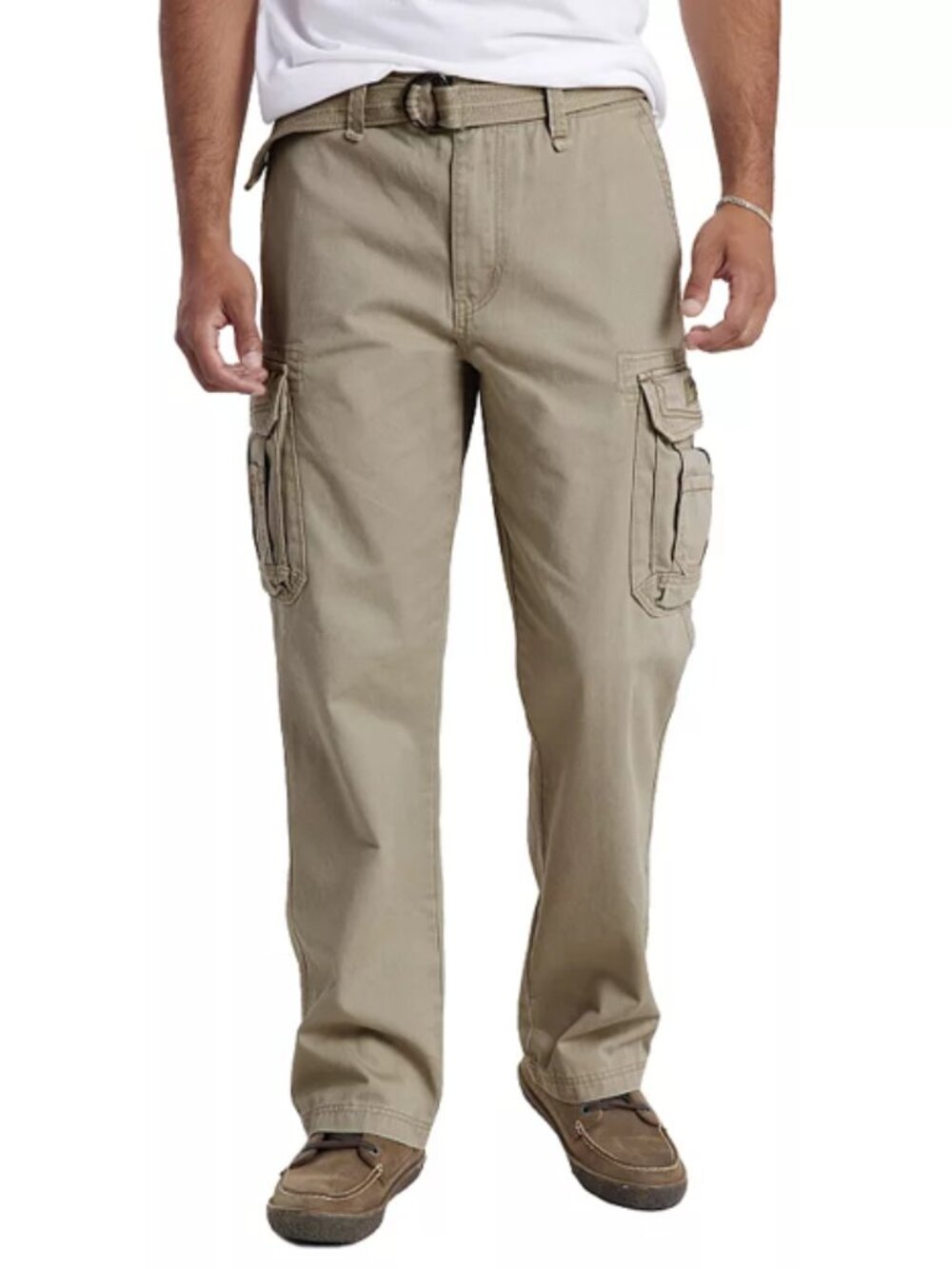 Men's UNIONBAY Cargo Survivor Pants, 34W X 30L, Desert (Beige)